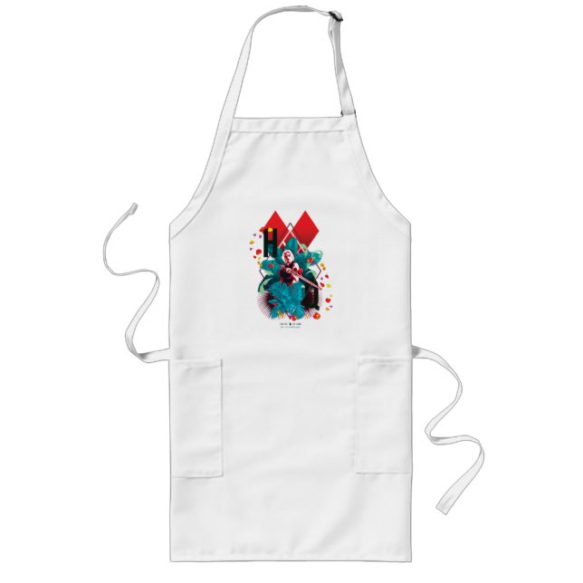 The Suicide Squad | Harley Quinn Floral Diamond Lange Schürze (Vorne)