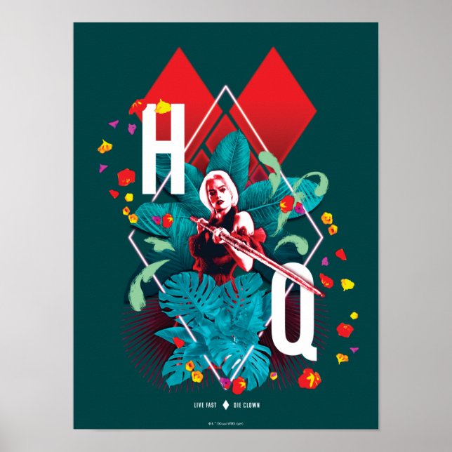 The Suicide Squad | Harley Quinn Floral Diamond Poster (Vorne)