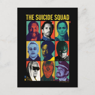 The Suicide Squad   Retro Grid With Amanda Waller Postkarte