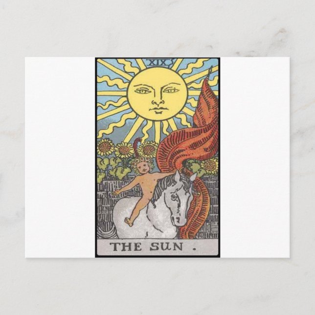 The Sun card tarot image Postkarte (Vorderseite)