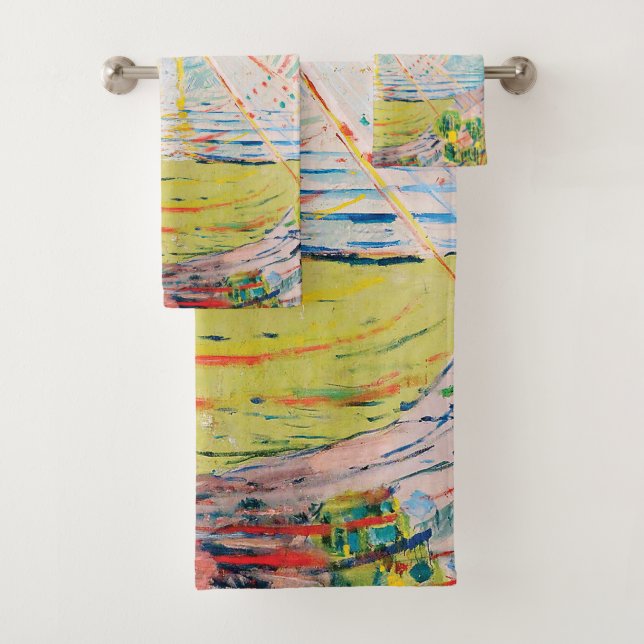 The Sun durch Edvard Munch Badhandtuch Set (Insitu)