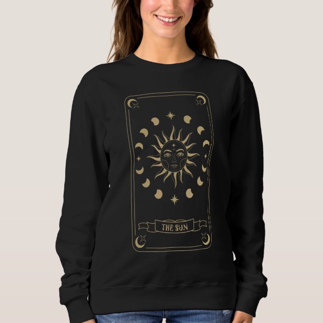 The Sun - Tarot Card Boho & Minimalism Dark Academ Sweatshirt (Vorderseite)