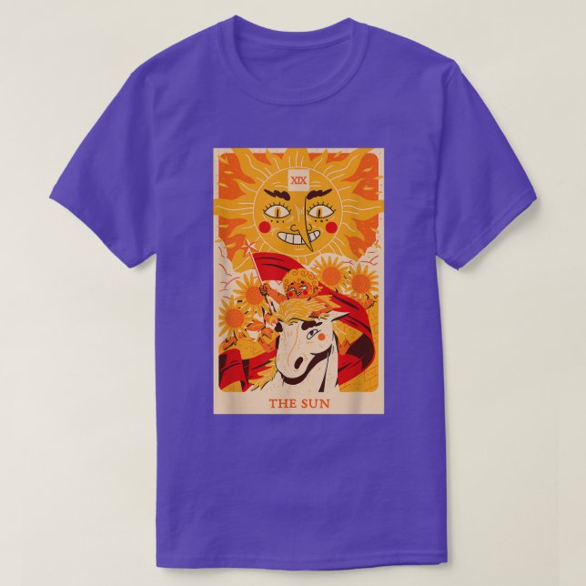 The Sun Tarot Card Dark Academia Aesthetic Clothin T-Shirt (Design vorne)