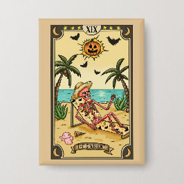 The Sunburnt | Funny Tarot Cad Button