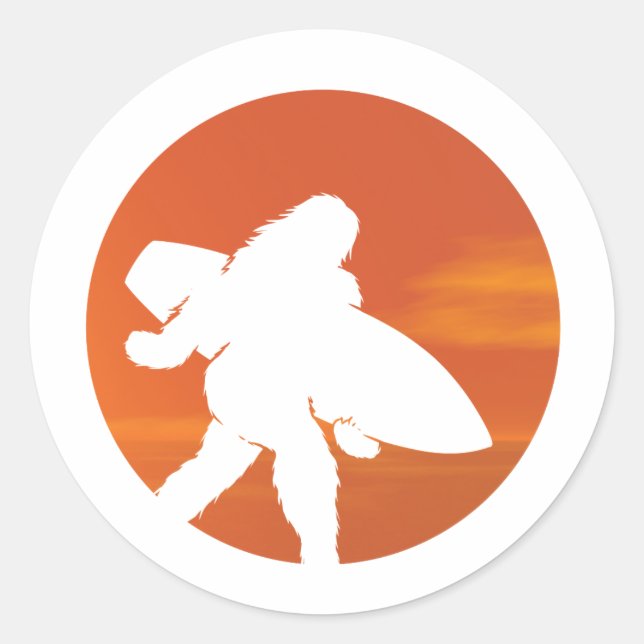 The Sunset Bigfoot Runder Aufkleber (Vorderseite)