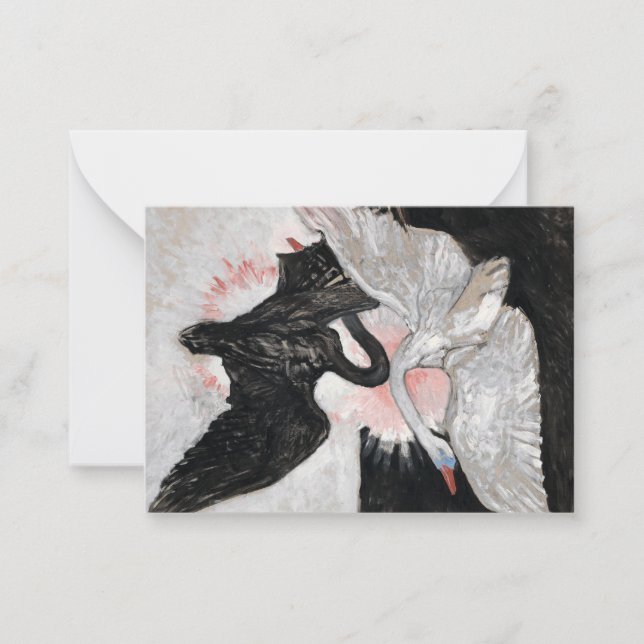 The Swan, Gruppe IX, Nr. 2 von Hilma af Klint Mitteilungskarte (Vorderseite)