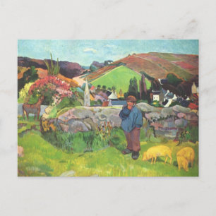 The Swineherd - Paul Gauguin Postkarte
