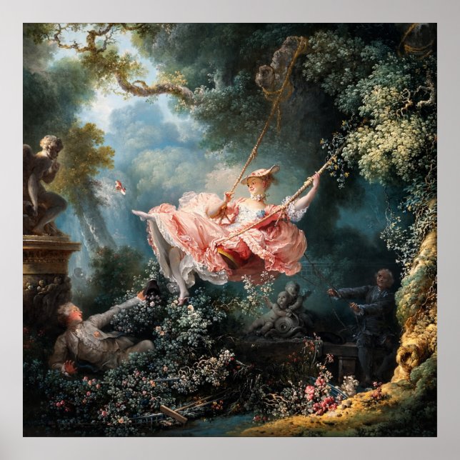 The Swing by Jean-Honore Fragonard Poster (Vorne)