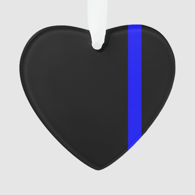The Symbolic Thin Blue Line Vertical Style Ornament (Vorderseite)