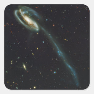 The Tadpole Galaxy UGC 10214 Quadratischer Aufkleber