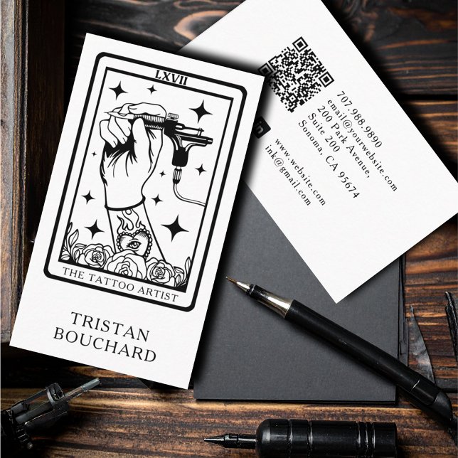 The Tattoo Artist Tarot Business Card Visitenkarte (Von Creator hochgeladen)