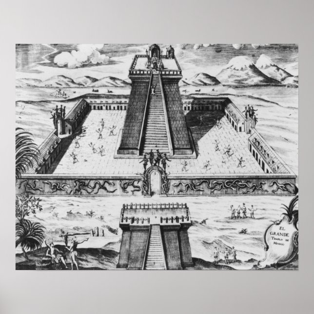 The Templo Mayor at at Tenochtitlan Poster (Vorne)