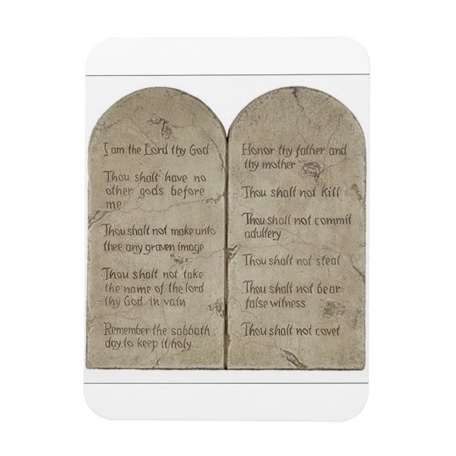 The Ten Commandments [English] Magnet (Vertikal)