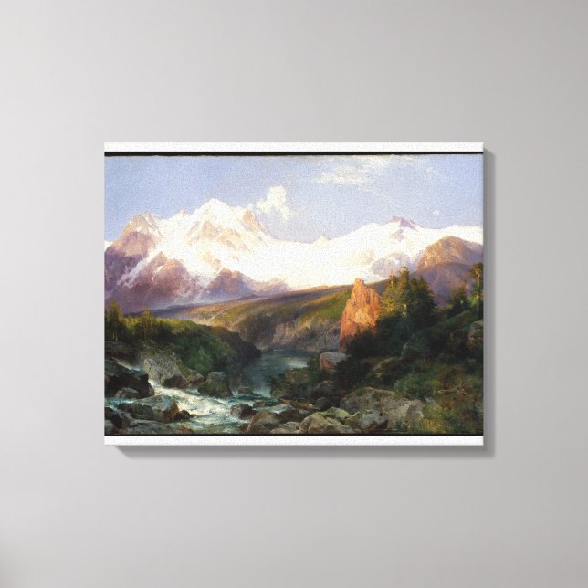 The Teton Range von Thomas Moran Leinwanddruck (Vorderseite)