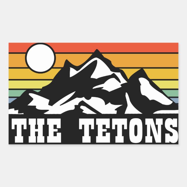 The Tetons Rechteckiger Aufkleber (Vorderseite)