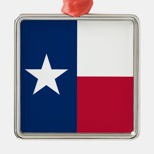 The Texan Lone Star State Flag of Texas Ornament Aus Metall (Vorne)