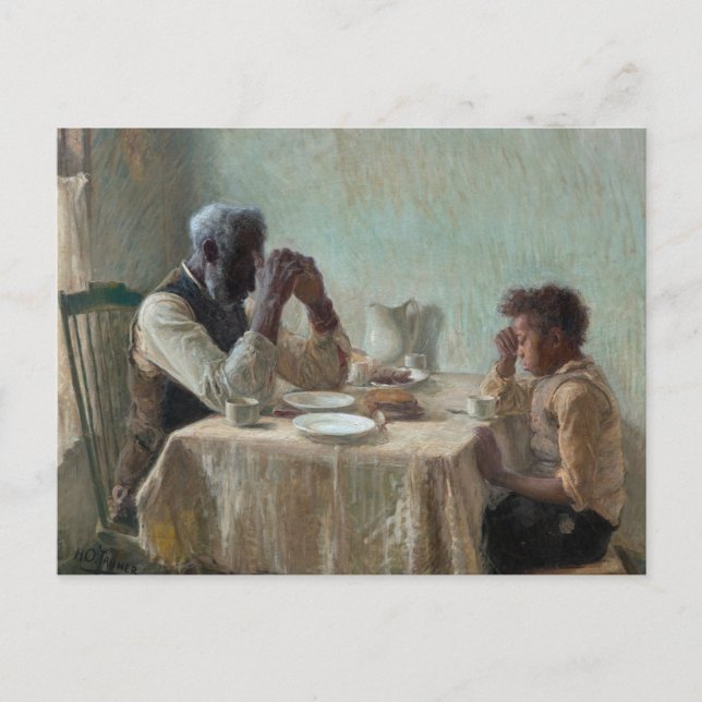 The Thankful Poor, 1894 von Henry Ossawa Tanner Postkarte (Vorderseite)