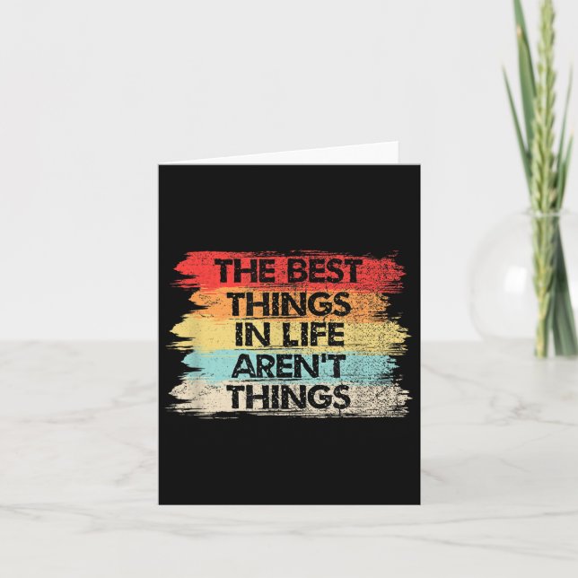 The Things In Life Aren't Things Motivational Quot Karte (Vorderseite)