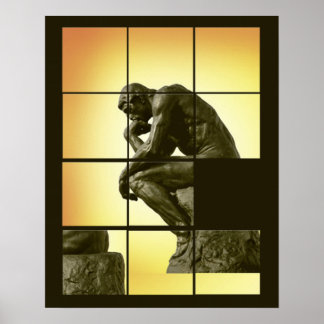 The Thinker, image schiebt Puzzle-Spiel, Le Penseu Poster