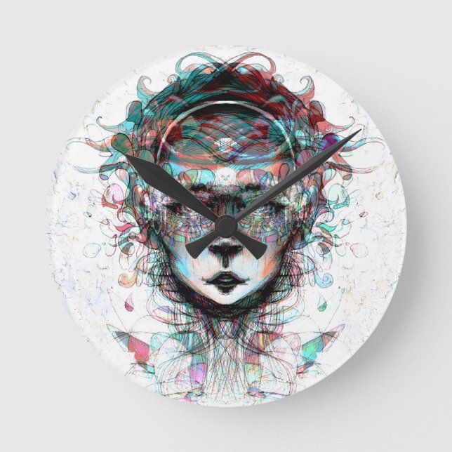 The Third Dimension Clock Runde Wanduhr (Vorderseite)