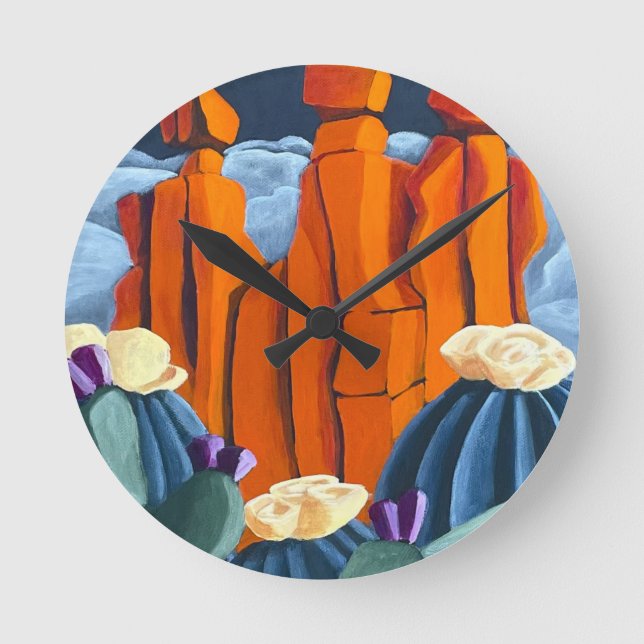 The Three Gossips  Runde Wanduhr (Vorderseite)