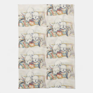 The Three Skulls von Paul Cézanne Classic Malerei Geschirrtuch