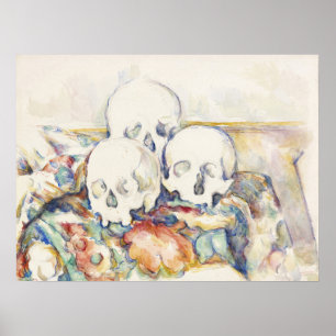 The Three Skulls von Paul Cézanne Classic Malerei Poster