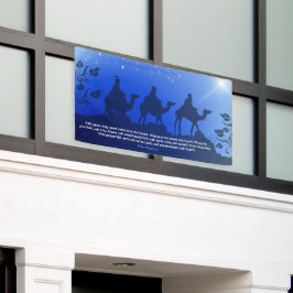 The Three Wisemen Blue Star Weihnachten Church Banner