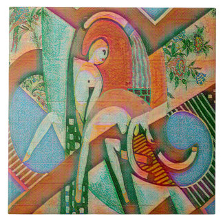 The Thundershower – Abstract Chaos in Bloom Fliese