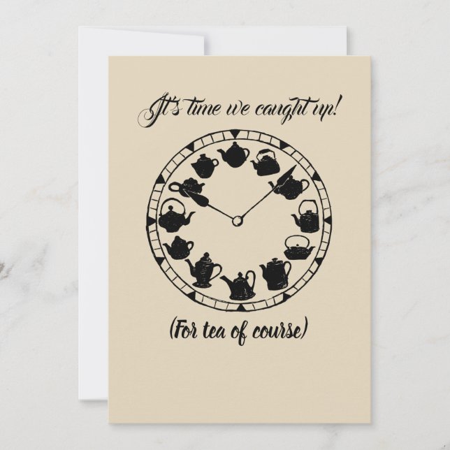 Thé-time invitation aux amateurs de thé (Devant)