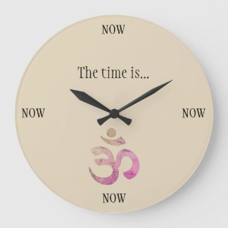 The Time is Now Clock Große Wanduhr
