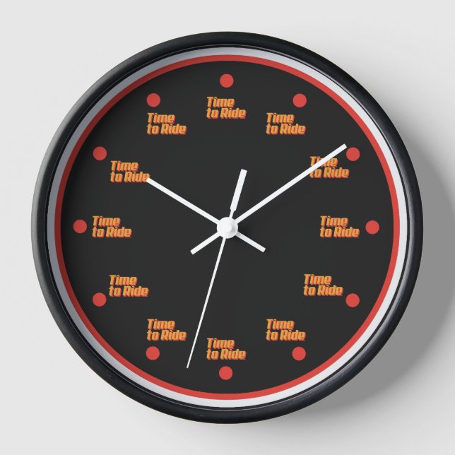 The time to ride Clock Uhr (Vorderseite)