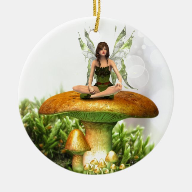 The Toadstool Fairy Keramikornament (Vorne)