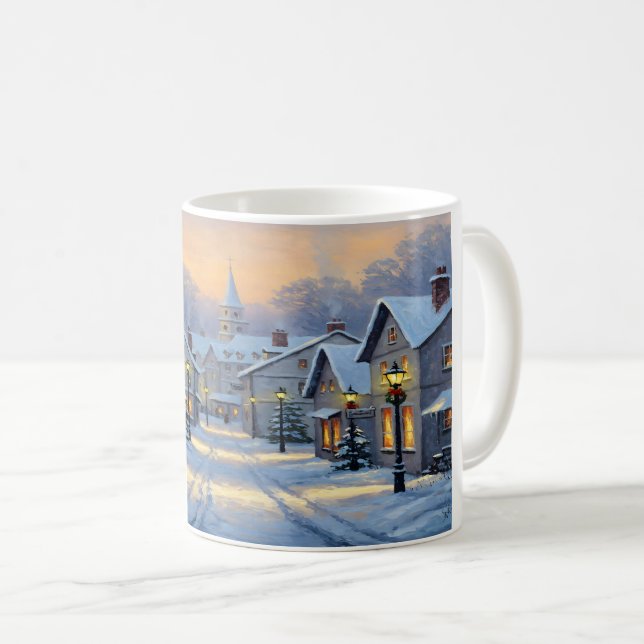 The Town In Winter Kaffeetasse (VorderseiteRechts)