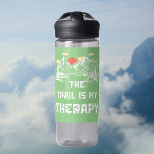 The Trail Is My Therapy Hikers Inspiration Trinkflasche
