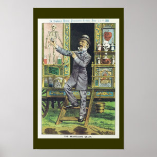 "The Traveling Quack" Schlangenöl-Verkäufer Poster