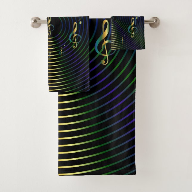 The Treble Clef : Musique Serviette de bain (En situation)