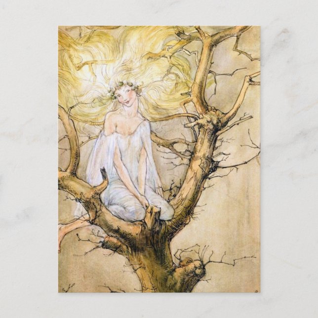 The Tree Fairy Vintage  Postkarte (Vorderseite)