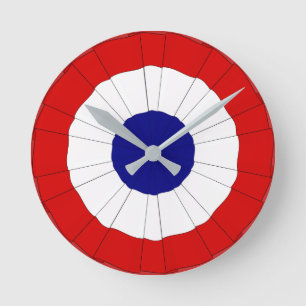The tricolour cockade – Rosette Runde Wanduhr