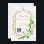 The Tropical Imperial Bamboo Garden Wedding Einladung<br><div class="desc">Thank You Card. Check out other items in this matching suite.</div>