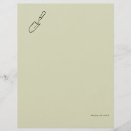 The Trowel -Botanists Pause- Minimalist Briefbogen