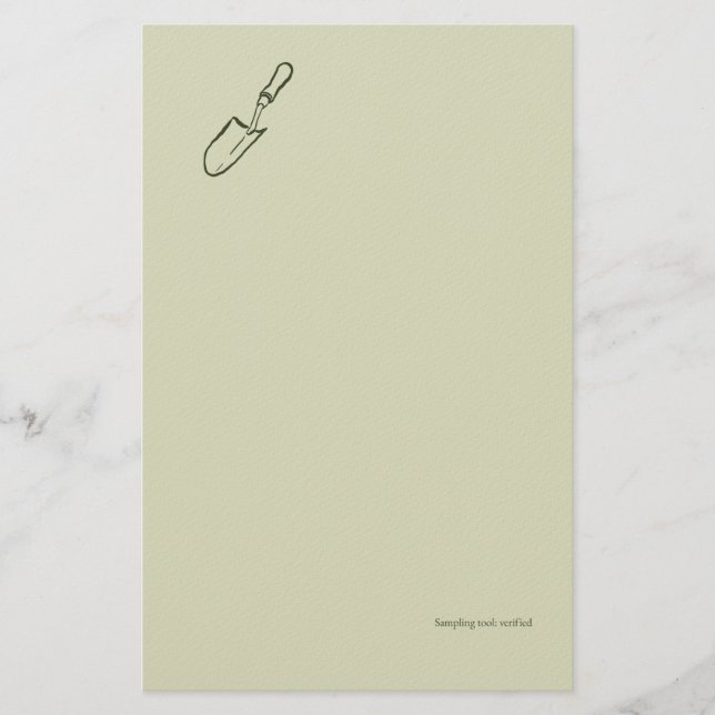 The Trowel -Botanists Pause- Minimalist Briefpapier (Vorderseite)