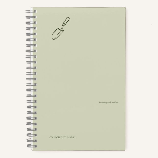 The Trowel -Botanists Pause- Minimalist Notizbuch (Vorderseite)