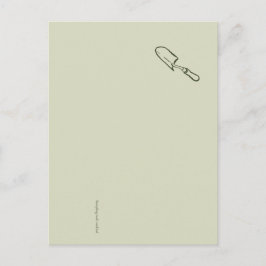 The Trowel -Botanists Pause- Minimalist Postkarte