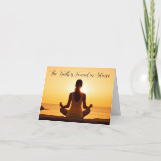 The Truth is Found in Silence Blank Dankeskarte