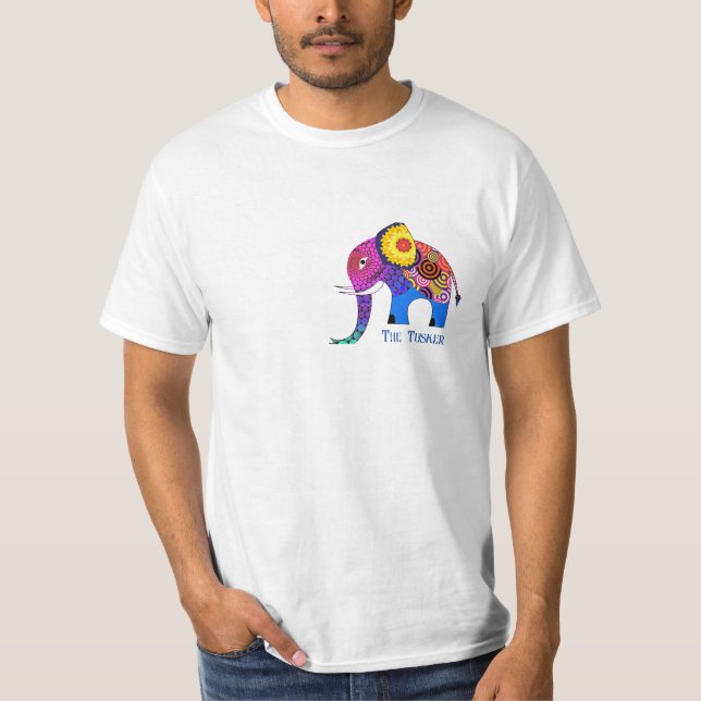 "The Tusker" Elefant T - Shirt (Vorderseite)
