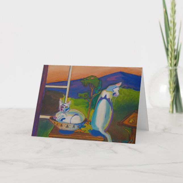 The Twevils - Pinky & Bleu Notecard Karte (Vorderseite)