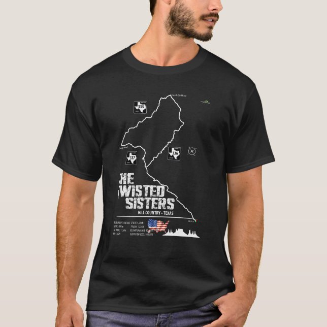 The Twisted Sisters Texas USA Motorcycle 02t T-Shirt (Vorderseite)