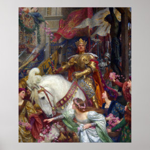 The Two Crowns c. 1900 von Sir Frank Dicksee Poster