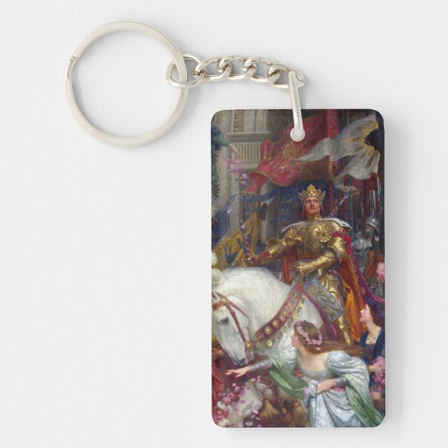 The Two Crowns c. 1900 von Sir Frank Dicksee Schlüsselanhänger (Vorderseite)